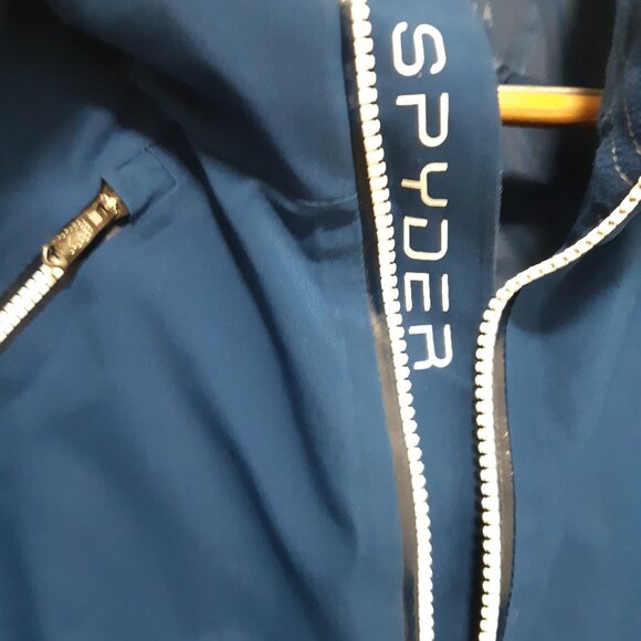 Ladies Royal Blue Spyder gortex ski jacket - no hood - Size 12 - Picture 9 of 14
